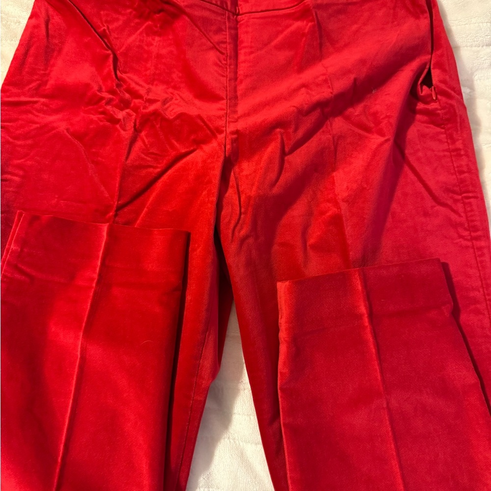 Talbots Women's Red Velvet Pants